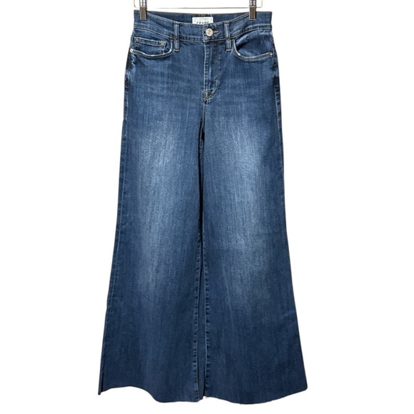 NWOT - Frame Le Palazzo Raw Hem in Crossings - Size 26 - Picture 7 of 9